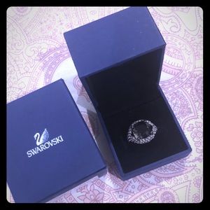 Swarovski black crystal ring